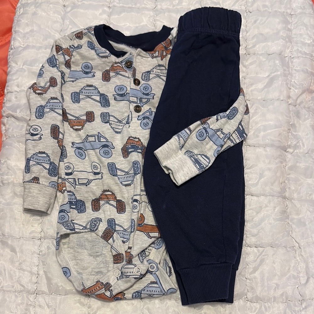 Carter's Navy and Cream Baby Outfit